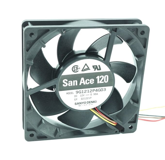 9G1212P4G03, 120x120x25mm 12VDC 0.90A 4 Kablolu Fan