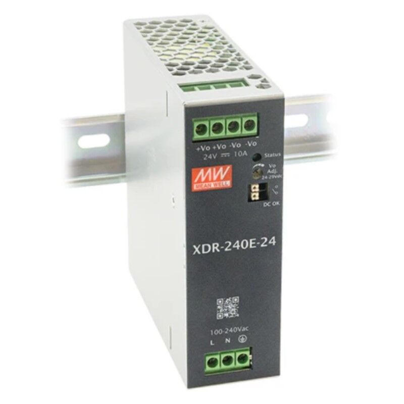 XDR-240E-12, 12VDC 20A Ray Montaj Güç Kaynağı, Mean Well