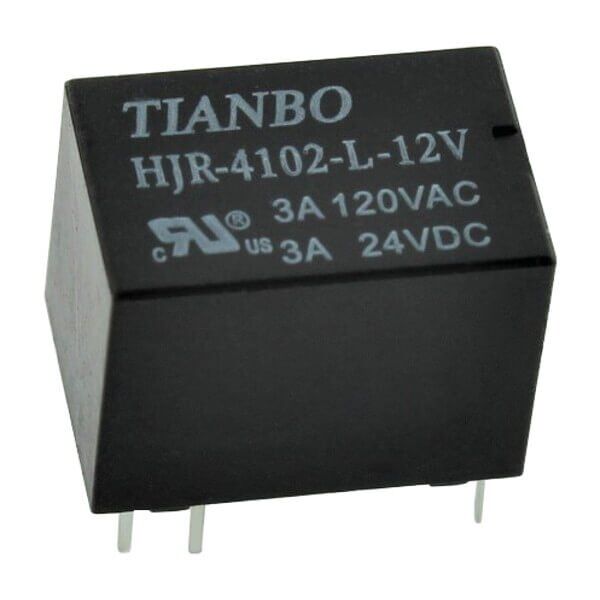 HJR-4102-L-12V, 12VDC 3A 1 Form C Röle
