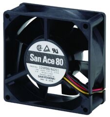 109P0824A201, 80x80x32mm 24VDC 0.29A 3 Kablolu Fan