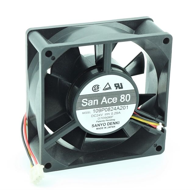 109P0824A201, 80x80x32mm 24VDC 0.29A 3 Kablolu Fan