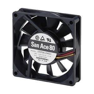 109P0812C601, 80x80x20mm 12VDC 0.21A 3 Kablolu Fan