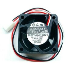 109P0424H6D04, 40x40x20mm 24VDC 0.07A 3 Kablolu Fan