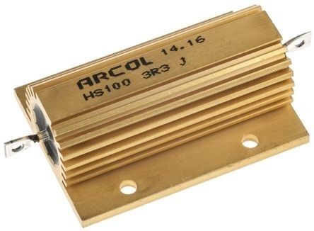 HS100 3R3 J, 3.3R 100W Alüminyum Direnç, (3R3 100W)