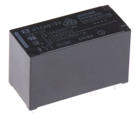 FTR-H1CA012V, 12VDC 10A SPDT (1 Form C) Röle