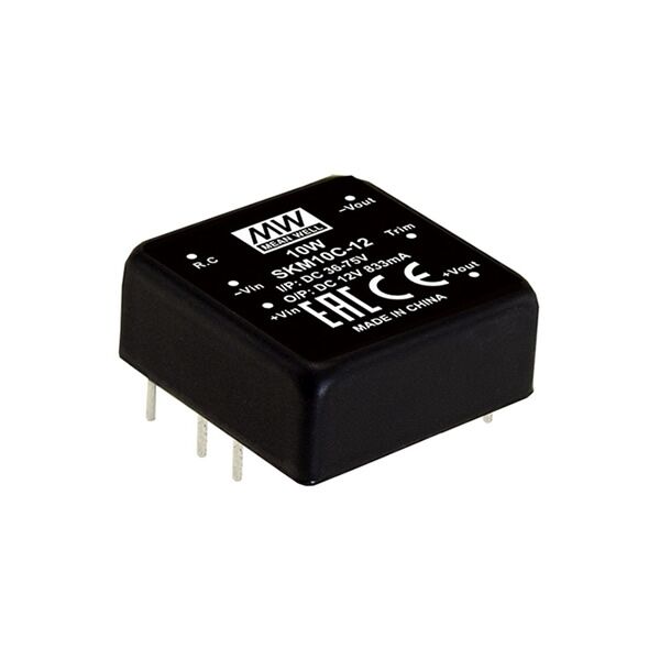 SKM10B-05, 24Vin 5Vout 2000mA 10W DC/DC Konvertör, MeanWell