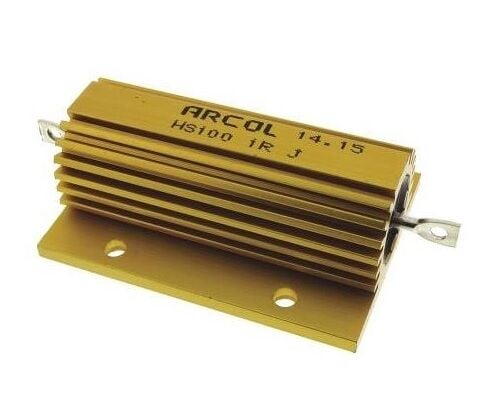 HS100 1R J, 1R 100W Alüminyum Direnç, (1R0 100W)