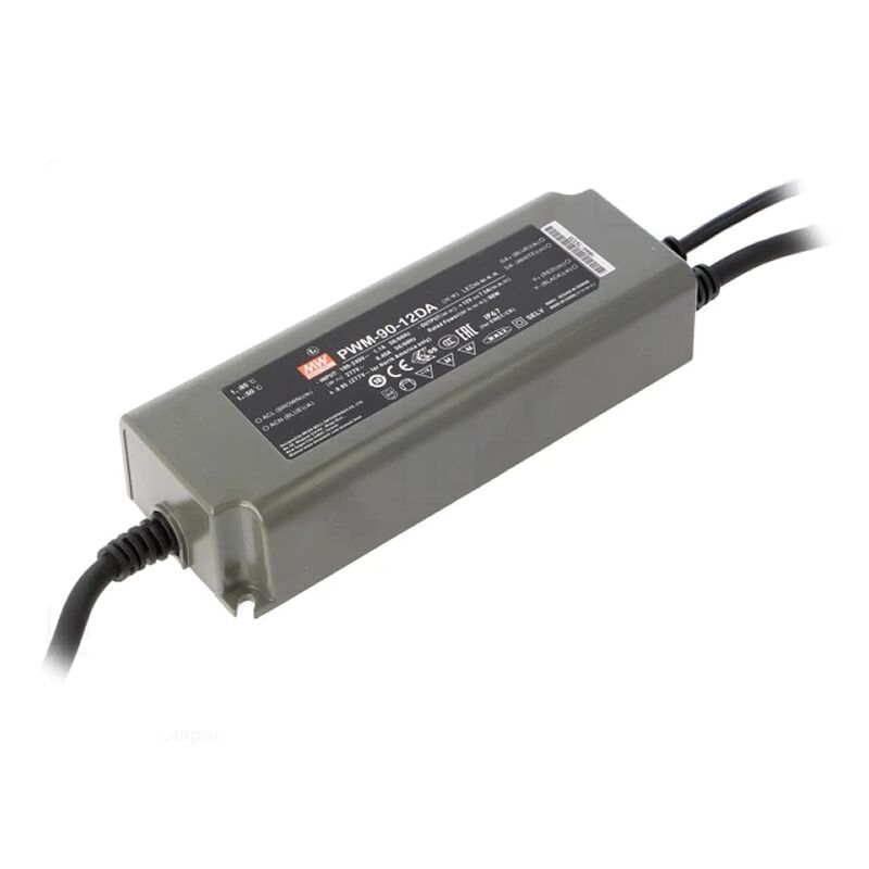 PWM-90-12DA, 12VDC 5.0A 90W PWM Çıkışlı DALI LED Sürücü, Mean Well