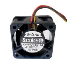 109P0424H6D19, 40x40x20mm 24VDC 0.07A 3 Kablolu Fan