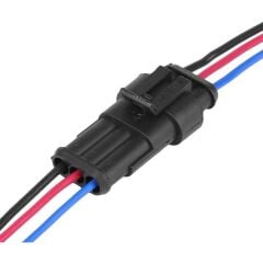 3 Pin Kablolu Waterproof Konnektör Takımı