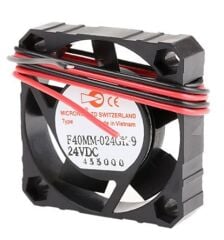 F40MM-024GK-9, 40x40x10mm 24VDC 0.9W 2 Kablolu Fan