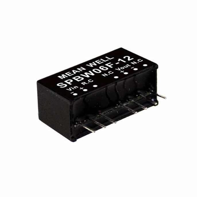SKMW06F-24, 24Vin 24Vout 250mA 6W DC/DC Konvertör, Mean Well