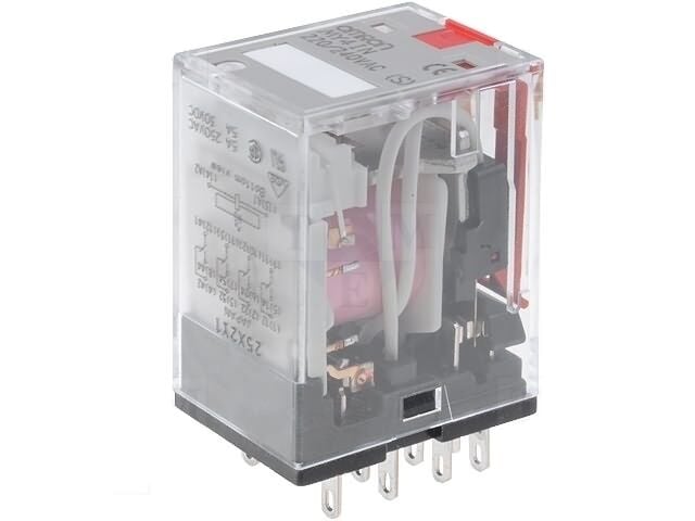 MY4IN 220/240VAC, 220/240VAC 5A DPDT (4 Form C) Röle