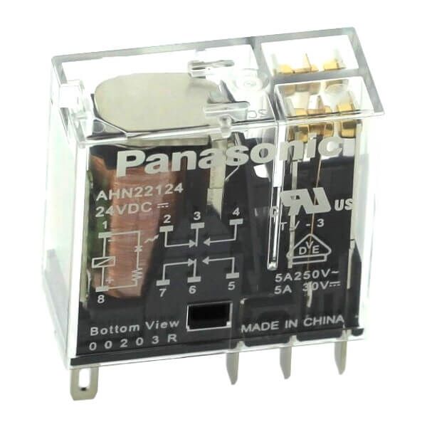 AHN22124, 24VDC 5A DPDT (2 Form C) Röle