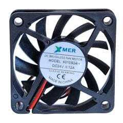 Xmer 6010S24H, 60x60x10mm 24VDC 0.12A 4500rpm 2 Kablolu Fan