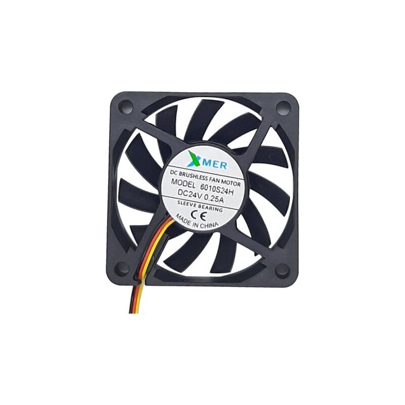 Xmer 6010S24H, 60x60x10mm 24VDC 0.06A (0.25A Max) 3500rpm 3 Kablolu Fan