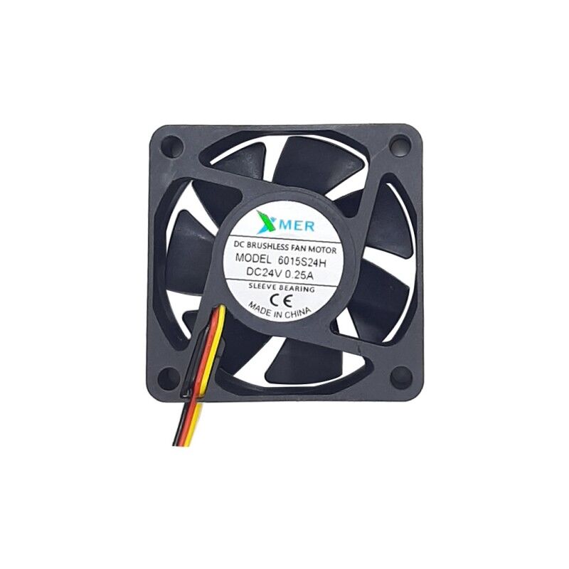 Xmer 6015S24H, 60x60x15mm 24VDC 0.14A (0.25A Max) 4800rpm 3 Kablolu Fan
