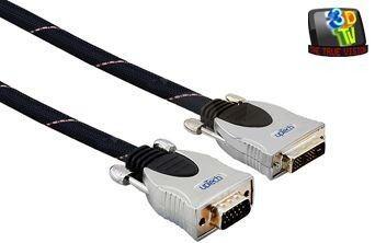 DVI302, DVI Erkek - VGA Erkek Ara Kablo, 5mt