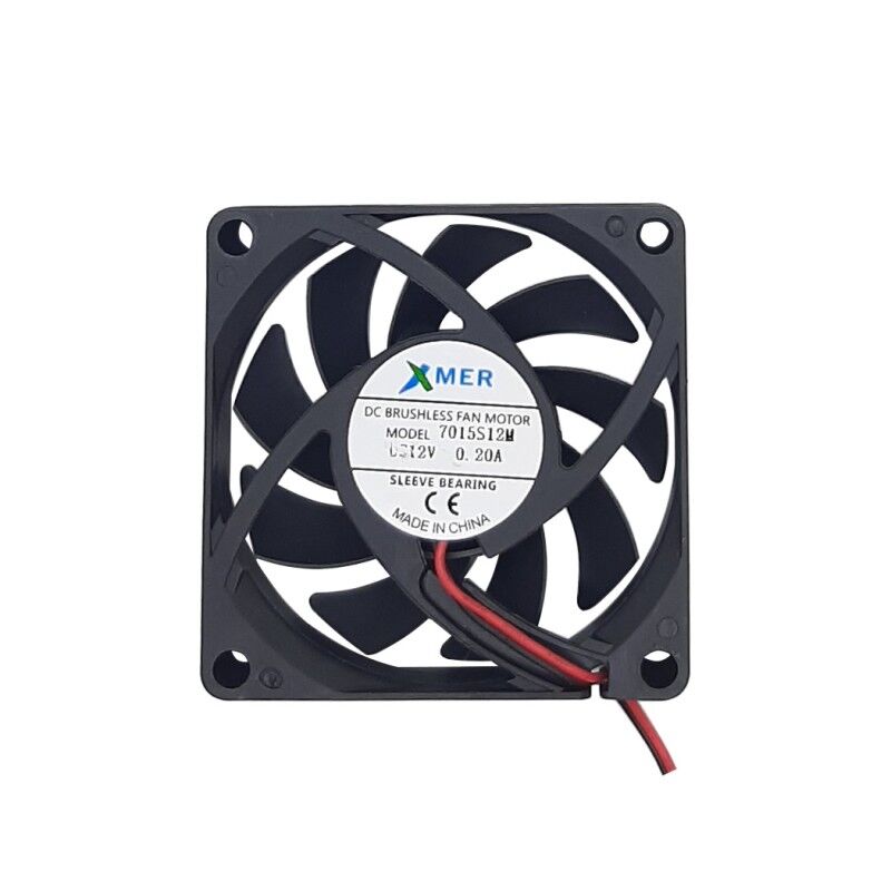 Xmer 7015S12M, 70x70x15mm 12VDC 0.16A (0.20A Max) 3700rpm 2 Kablolu Fan