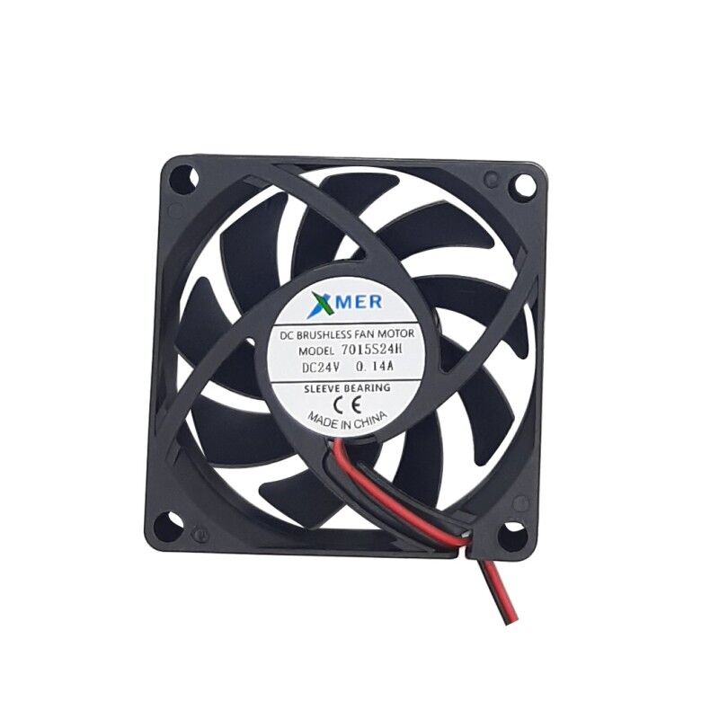 Xmer 7015S24H, 70x70x15mm 24VDC 0.10A 3700rpm 2 Kablolu Fan
