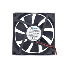 Xmer 8015S24M, 80x80x15mm 24VDC 0.11A (0.13A Max) 3200rpm 2 Kablolu Fan