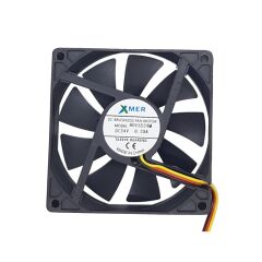Xmer 8015S24M, 80x80x15mm 24VDC 0.11A (0.20A Max) 3200rpm 3 Kablolu Fan