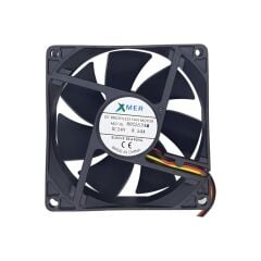 Xmer 8025S24H, 80x80x25mm 24VDC 0.16A (0.20A Max) 3200rpm 3 Kablolu Fan