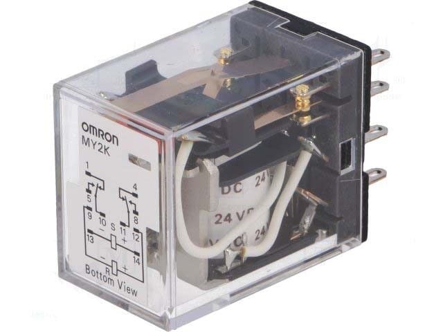 MY2K-DC24, 24VDC 3A DPDT (2 Form C) Röle