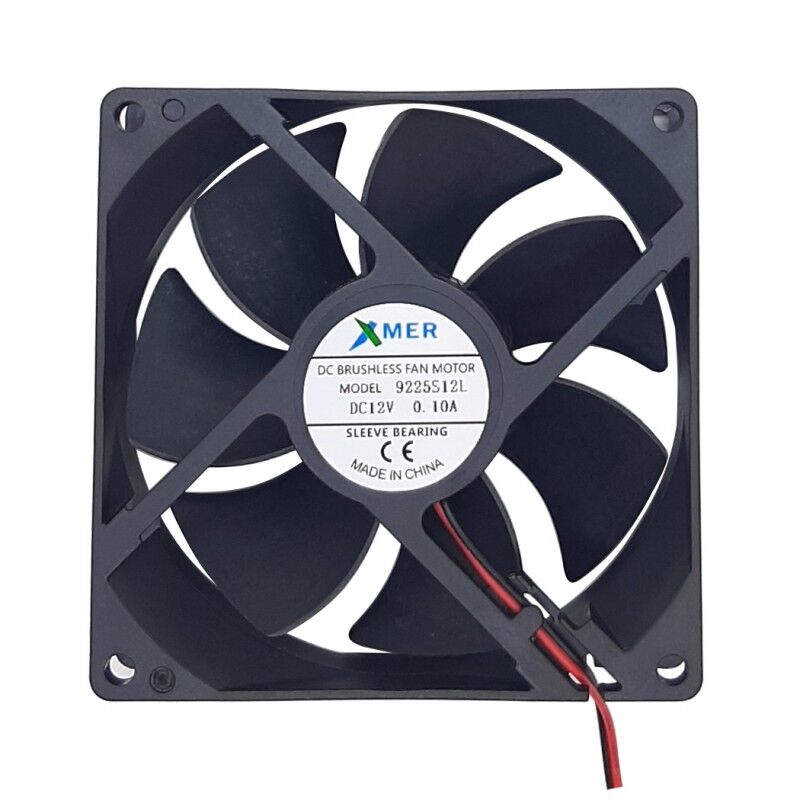 Xmer 9225S12L, 92x92x25mm 12VDC 0.08A (0.10A Max) 2000rpm 2 Kablolu Fan