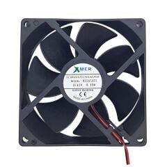 Xmer 9225S12L, 92x92x25mm 12VDC 0.08A (0.10A Max) 2000rpm 2 Kablolu Fan