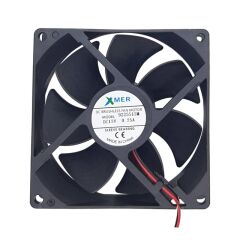 Xmer 9225S12M, 92x92x25mm 12VDC 0.28A 2300rpm 2 Kablolu Fan