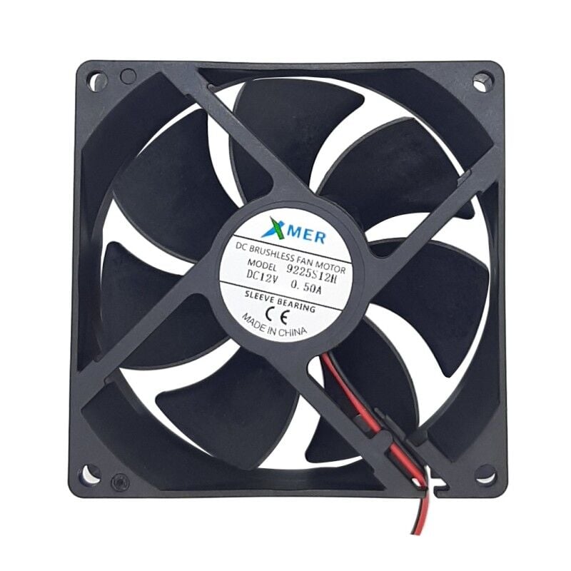 Xmer 9225S12H, 92x92x25mm 12VDC 0.20A (0.50A Max) 2800rpm 2 Kablolu Fan