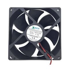 Xmer 9225S12H, 92x92x25mm 12VDC 0.20A (0.50A Max) 2800rpm 2 Kablolu Fan