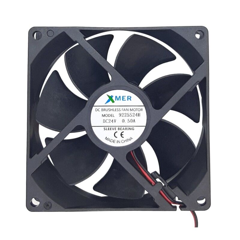 Xmer 9225S24H, 92x92x25mm 24VDC 0.13A (0.50A Max) 3300rpm 2 Kablolu Fan