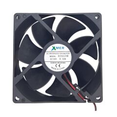 Xmer 9225S24H, 92x92x25mm 24VDC 0.13A (0.50A Max) 3300rpm 2 Kablolu Fan