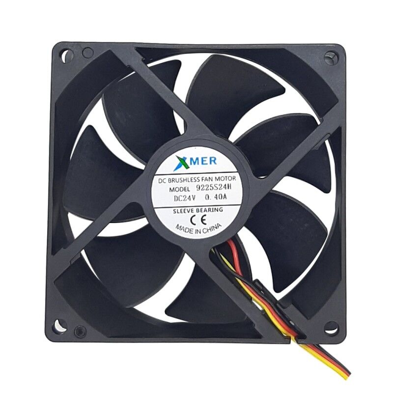 Xmer 9225S24H, 92x92x25mm 24VDC 0.13A (0.40A Max) 3500rpm 3 Kablolu Fan