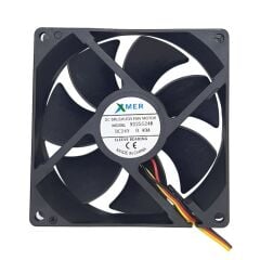 Xmer 9225S24H, 92x92x25mm 24VDC 0.13A (0.40A Max) 3500rpm 3 Kablolu Fan