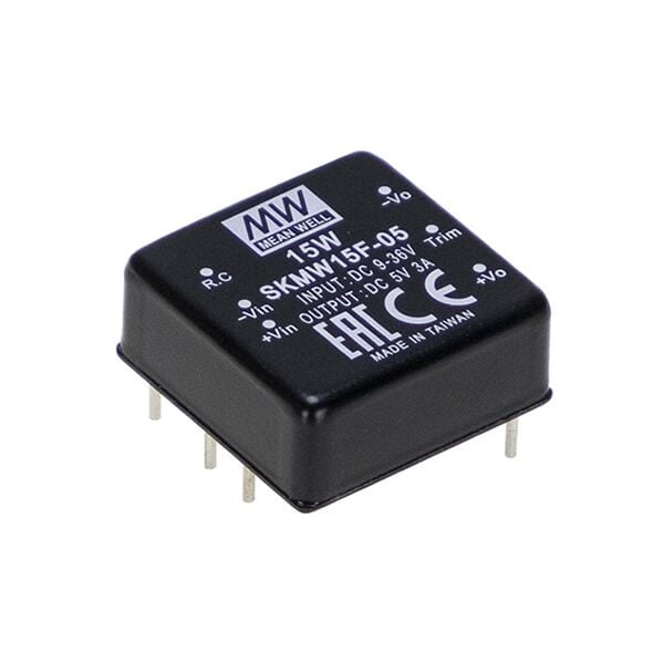 SKMW15G-03, 48Vin 3.3Vout 3000mA 15W DC/DC Konvertör, Mean Well