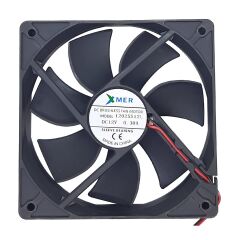 Xmer 12025S12L, 120x120x25mm 12VDC 0.20A (0.30A Max) 1800rpm 2 Kablolu Fan