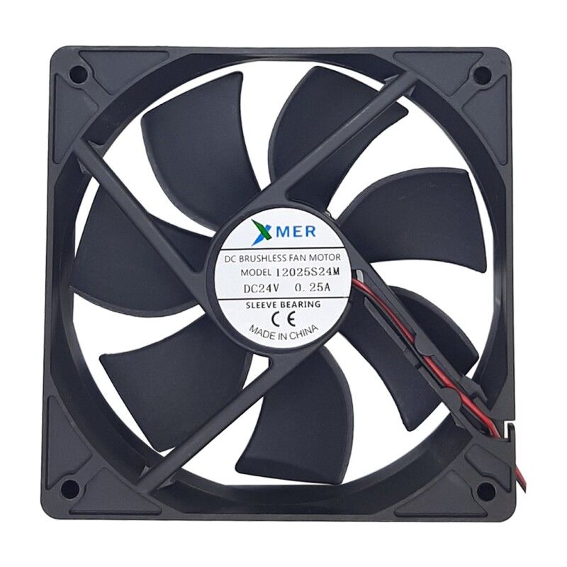 Xmer 12025S24M, 120x120x25mm 24VDC 0.16A (0.25A Max) 2000rpm 2 Kablolu Fan