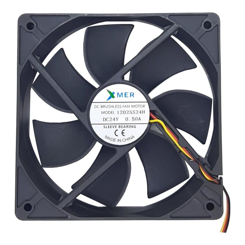 Xmer 12025S24H, 120x120x25mm 24VDC 0.50A 3 Kablolu Fan