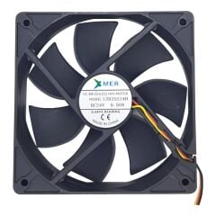 Xmer 12025S24H, 120x120x25mm 24VDC 0.50A 3 Kablolu Fan
