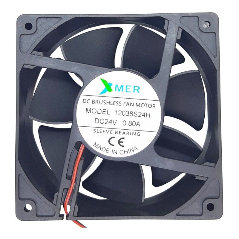 Xmer 12038S24H, 120x120x38mm 24VDC 0.22A (0.80A Max) 2800rpm 2 Kablolu Fan