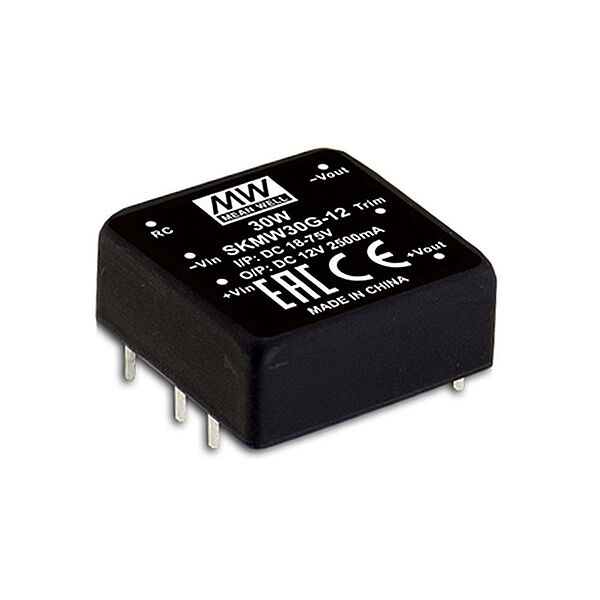 SKMW30F-12, 24Vin 12Vout 2500mA 30W DC/DC Konvertör, Mean Well