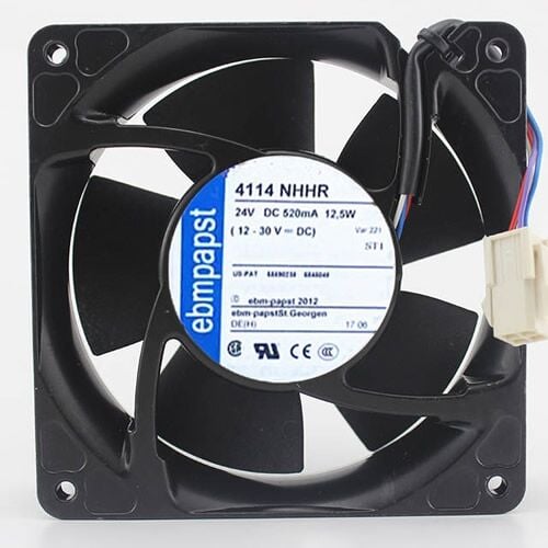 4114NHHR, 119x119x38mm 24VDC 12.5W 2 Kablolu Fan