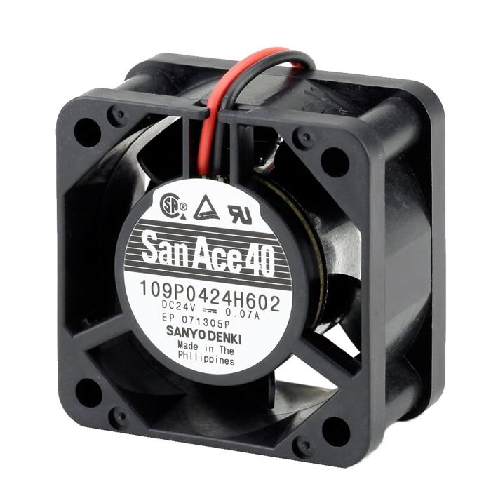109P0424H602, 40x40x20mm 24VDC 0.07A 2 Kablolu Fan