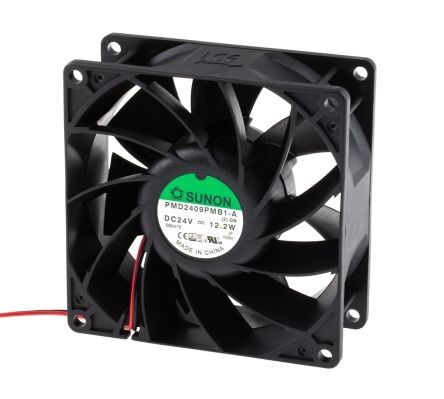 PMD2409PMB1-A(2).GN, 92x92x38mm 24VDC 12.2W 2 Kablolu Fan