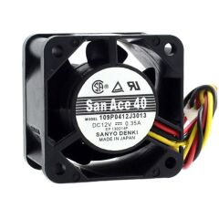 109P0412J3013, 40x40x28mm 12VDC 0.35A 3 Kablolu Fan