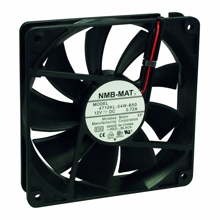4710KL-04W-B50-E00, 119x119x25mm 12VDC 0.72A 2 Kablolu Fan