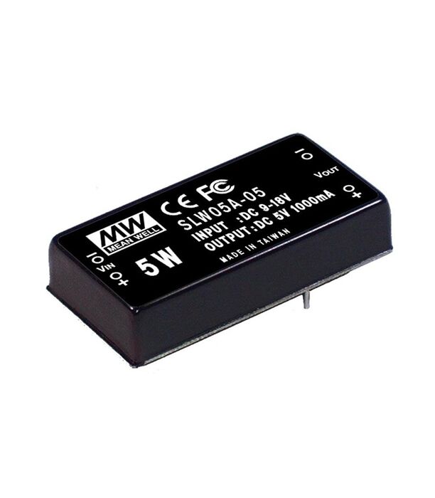 SLW05C-12, 36~72Vin 12Vout 417mA 5W DC/DC Konvertör, MeanWell